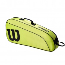 Wilson Racketbag Team Kinder/Junior (Schlägertasche, 1 Hauptfach) limegrün 3er